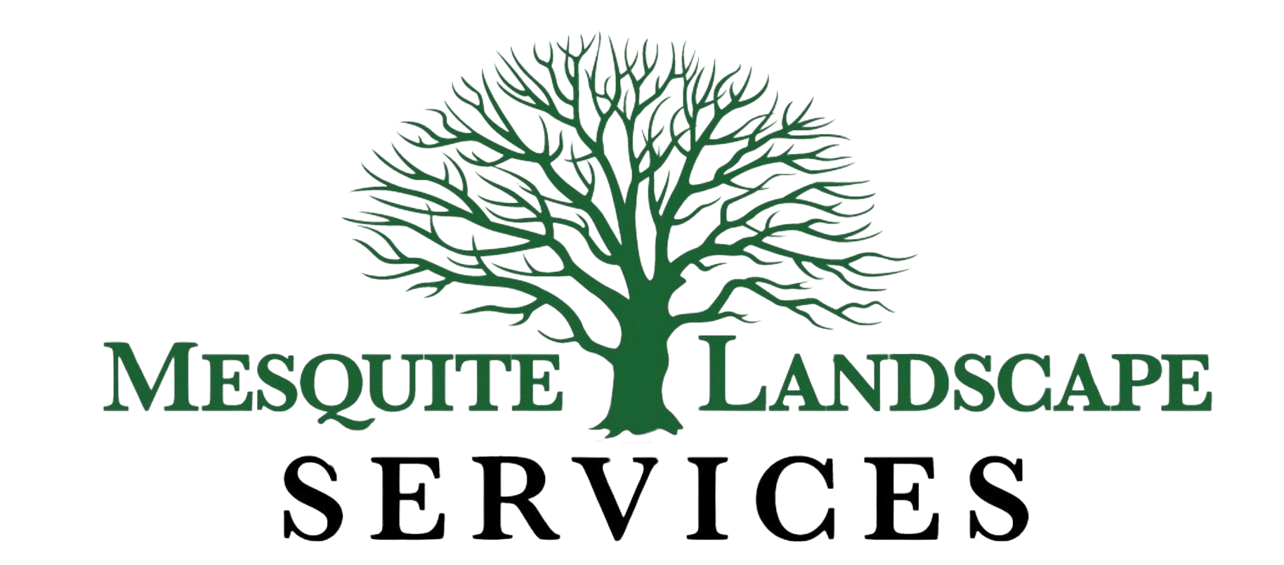 Mesquite Landscape Services logo with tree illustration