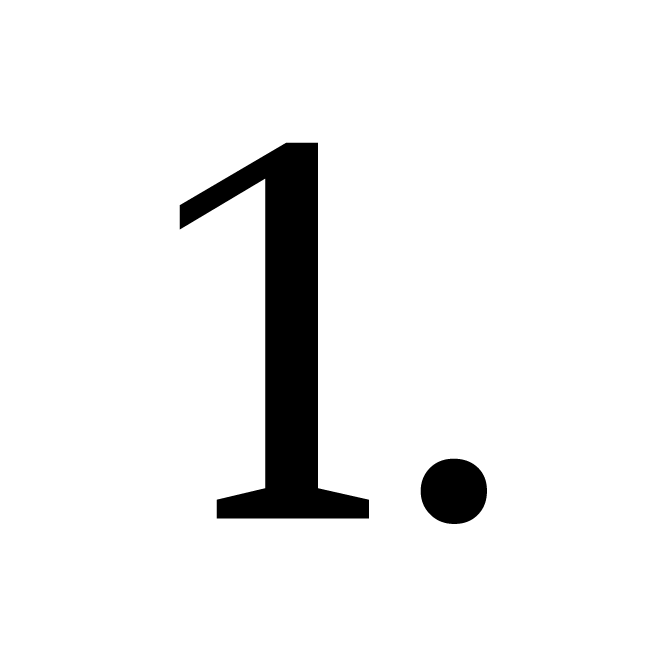 Number one with period