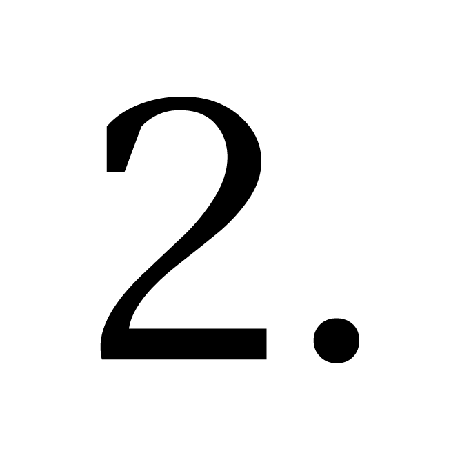 Number 2 with a period