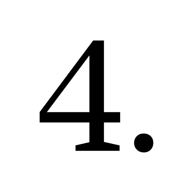 Number four with a period.